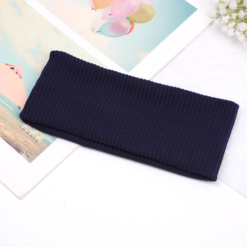 Wholesale Wide Cross Knot Solid Knit Headband